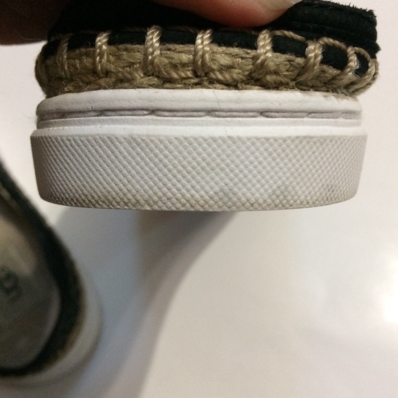 UGG Caleel Black Leather Espadrille Sneakers - Picture 15 of 15